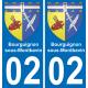02 Bourguignon-sous-Montbavin-aufkleber plakette ez stadt