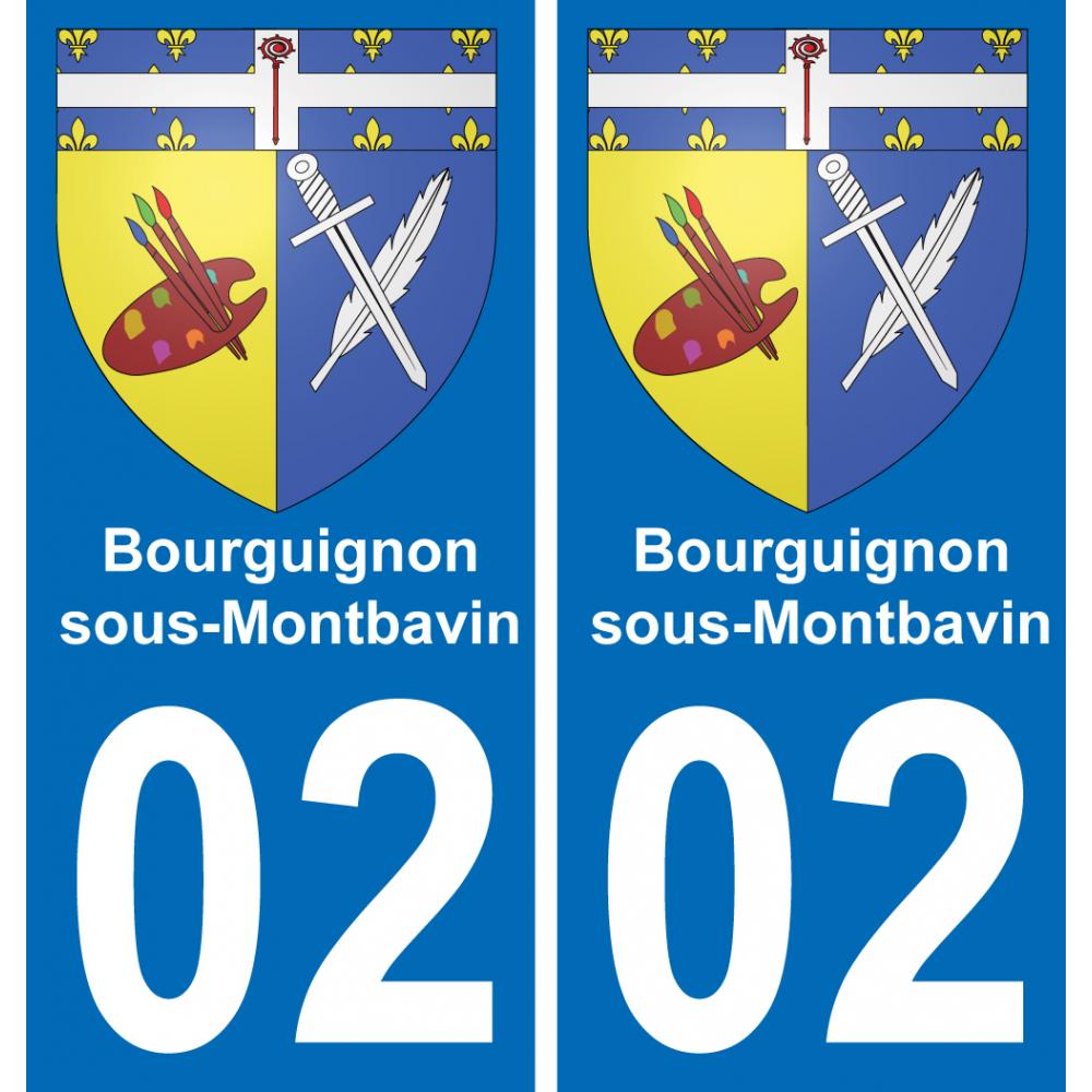 02 Bourguignon-sous-Montbavin sticker plate registration city
