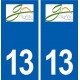 13 Gignac-la-Nerthe logo ville autocollant plaque sticker