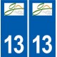 13 Gignac-la-Nerthe logo ville autocollant plaque sticker