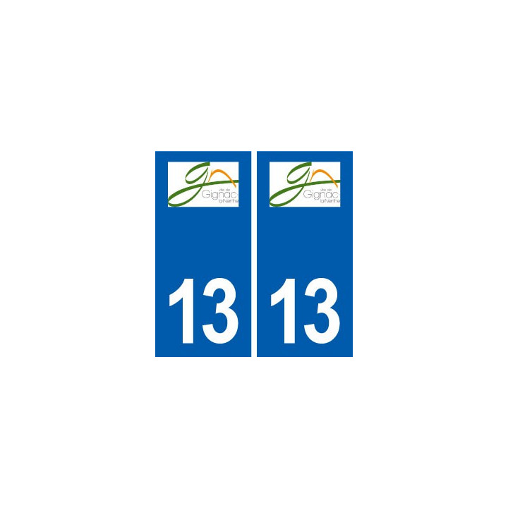 13 Gignac-la-Nerthe logo ville autocollant plaque sticker