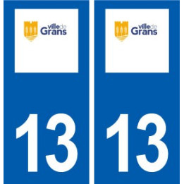 13 Grans logo ville autocollant plaque sticker