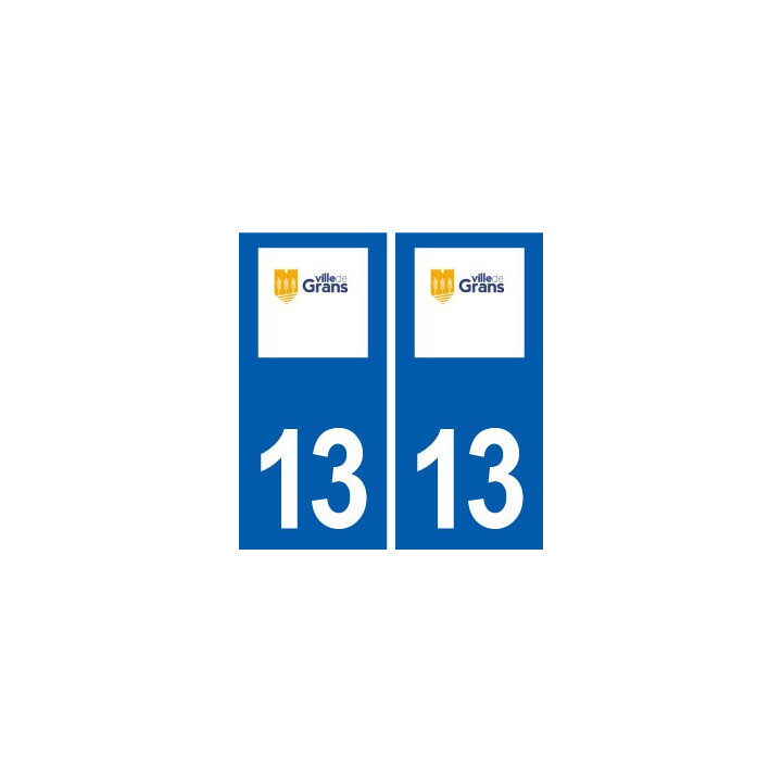 13 Grans logo ville autocollant plaque sticker