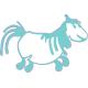 Pottok Cheval autocollant sticker adhesif