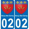 02 Bucy-lès-Cerny-aufkleber plakette ez stadt