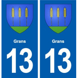 13 Grans blason ville autocollant plaque sticker