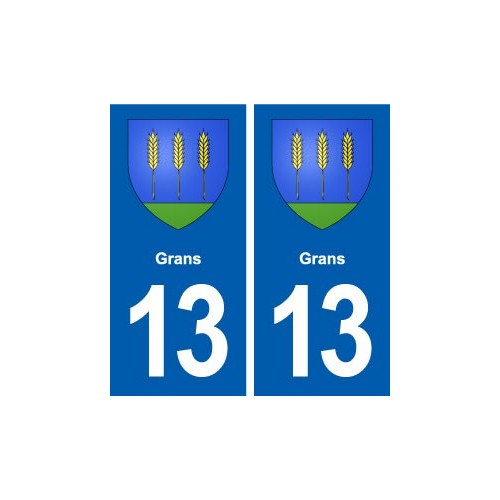 13 Grans blason ville autocollant plaque sticker