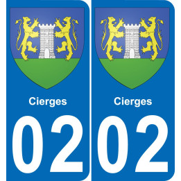 02 Cierges-aufkleber plakette ez stadt