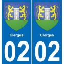 02 Cierges-aufkleber plakette ez stadt