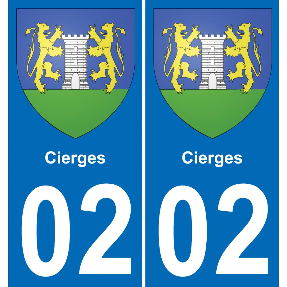 02 Cierges placa etiqueta de registro de la ciudad
