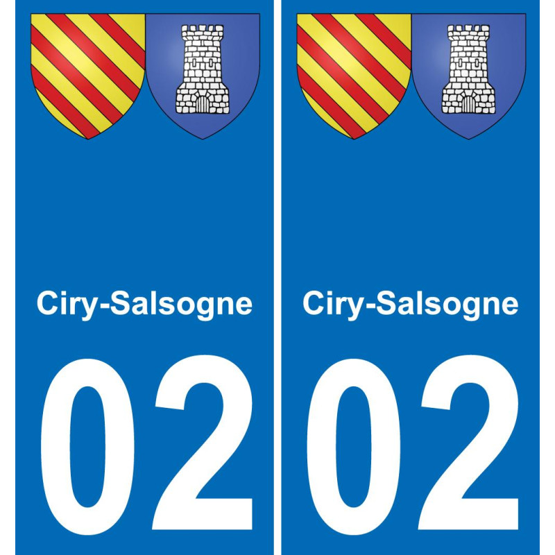 02 Ciry-Salsogne sticker plate registration city