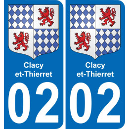 02 Clacy-et-Thierret sticker plate registration city