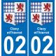64 Pau autocollant sticker plaque immatriculation auto ville