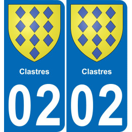 02 Clastres sticker plate registration city