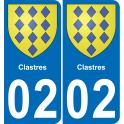 02 Clastres sticker plate registration city