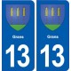 13 Grans blason ville autocollant plaque sticker