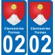 02 Clermont-les-Fermes adesivo piastra di registrazione city