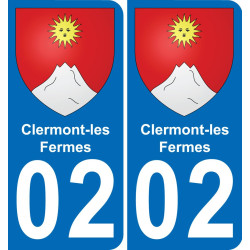 02 Clermont-les-Fermes-aufkleber plakette ez stadt