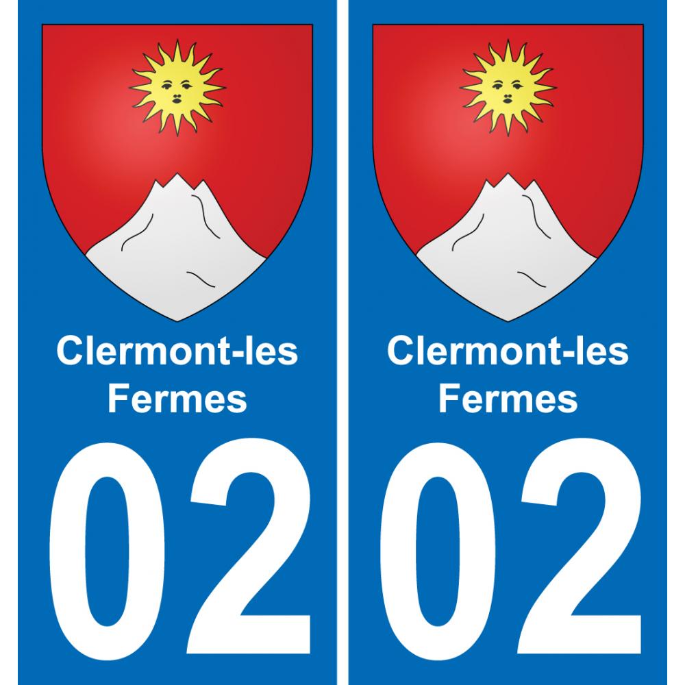 02 Clermont-les-Fermes adesivo piastra di registrazione city