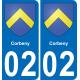 02 Corbeny sticker plate registration city