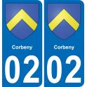02 Corbeny sticker plate registration city