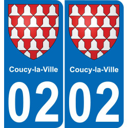 02 Coucy-la-Ville-aufkleber plakette ez stadt