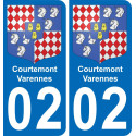 02 Courtemont-Varennes-aufkleber plakette ez stadt
