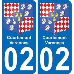 02 Courtemont-Varennes-aufkleber plakette ez stadt