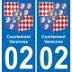 02 Courtemont-Varennes sticker plate registration city