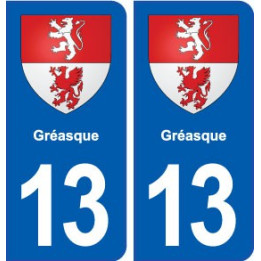 13 Gréasque blason ville autocollant plaque sticker