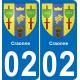 02 Craonne sticker plate registration city