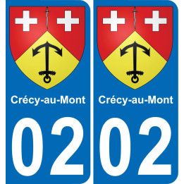 02 Crécy-au-Mont-aufkleber plakette ez stadt