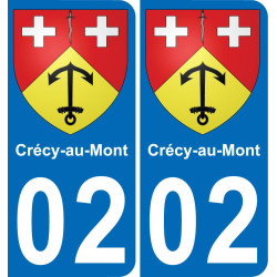 02 Crécy-au-Mont-aufkleber plakette ez stadt
