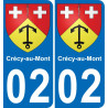 02 Crécy-au-Mont-aufkleber plakette ez stadt
