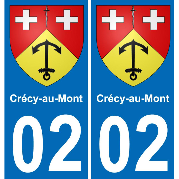 02 Crécy-au-Mont-aufkleber plakette ez stadt