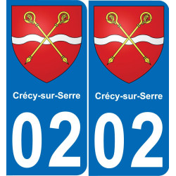 02 Crécy-sur-Serre-aufkleber plakette ez stadt