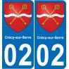 02 Crécy-sur-Serre-aufkleber plakette ez stadt