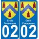 02 Croix-Fonsomme-aufkleber plakette ez stadt