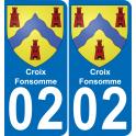 02 Croix-Fonsomme sticker plate registration city