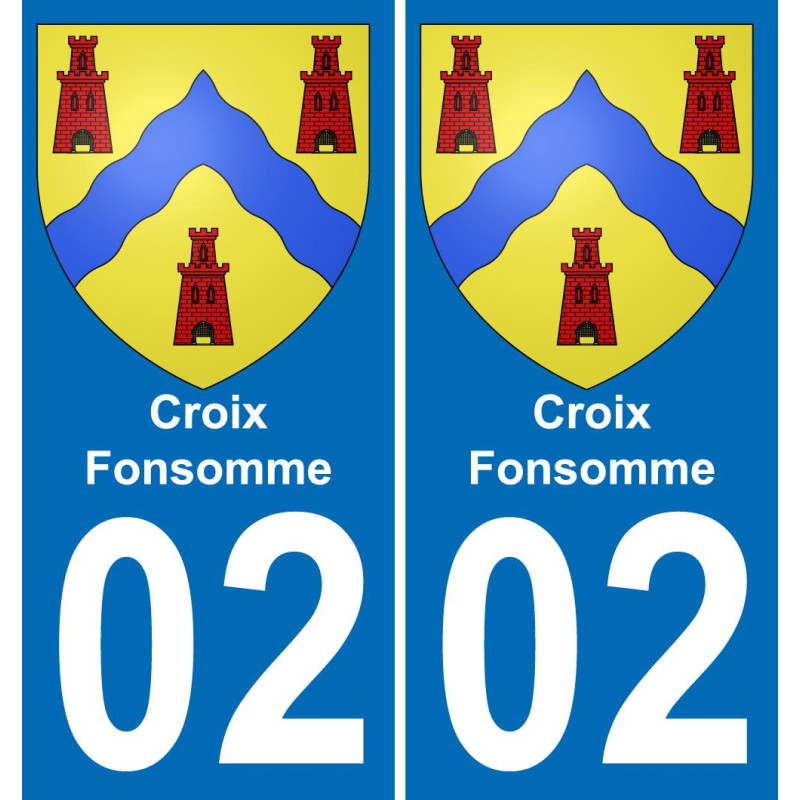 02 Croix-Fonsomme sticker plate registration city