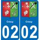 02 Crouy sticker plate registration city