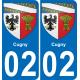 02 Cugny placa etiqueta de registro de la ciudad