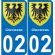 02 Chevennes-aufkleber plakette ez stadt