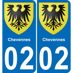 02 Chevennes-aufkleber plakette ez stadt