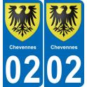 02 Chevennes sticker plate registration city