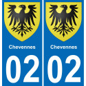 02 Chevennes-aufkleber plakette ez stadt