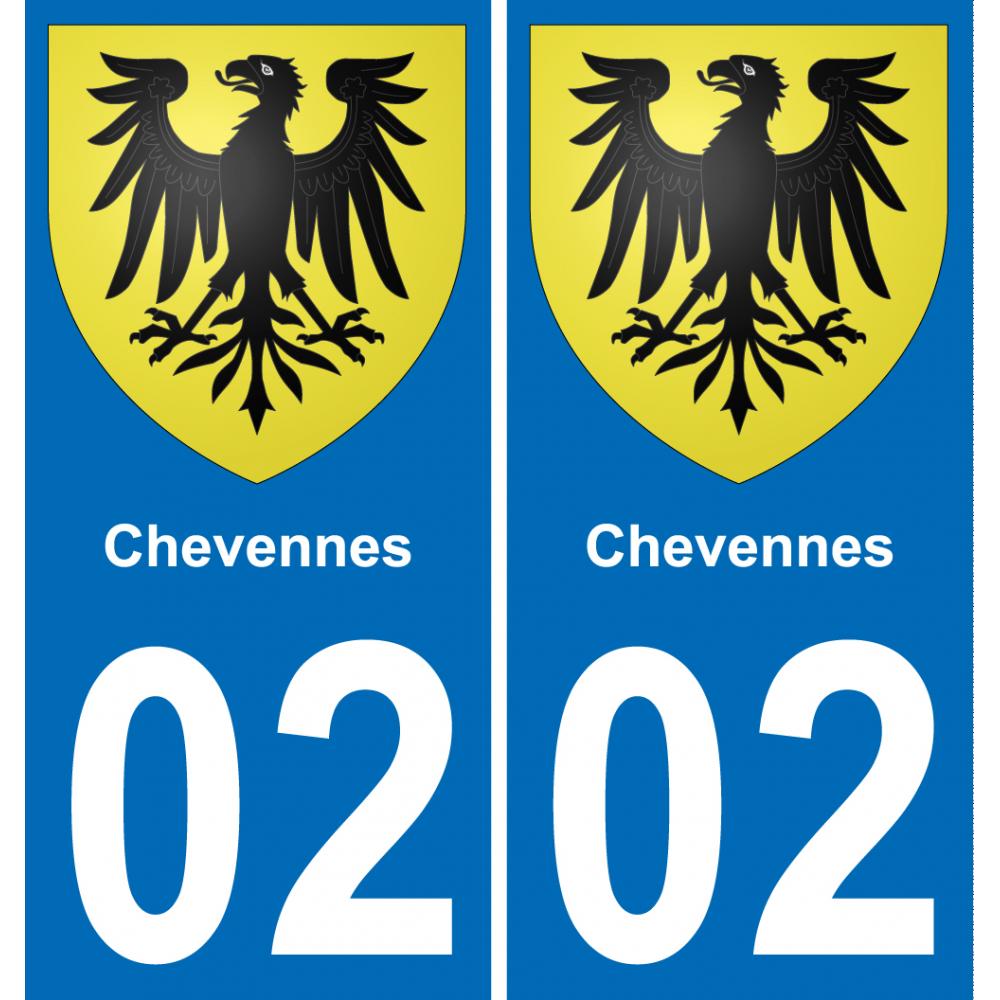 02 Chevennes-aufkleber plakette ez stadt