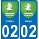 02 Chigny sticker plate registration city