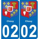 02 Chouy sticker plate registration city