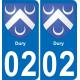 02 Dury sticker plate registration city